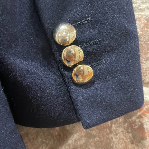 Officine Generale Manon Navy Blue Double Breasted Blazer Italian Wool Size 4 - Picture 7 of 10